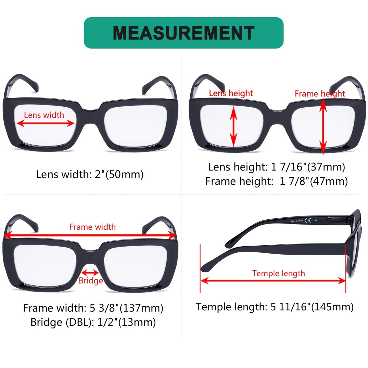 Stylish Reading Glasses Thicker Frame Design Readers R9107-1eyekeeper.com