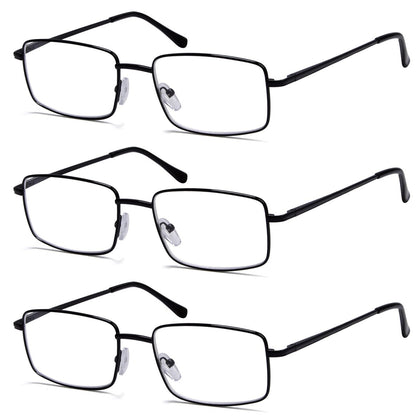 Classic Rectangle Reading Glasses Black Men R15023