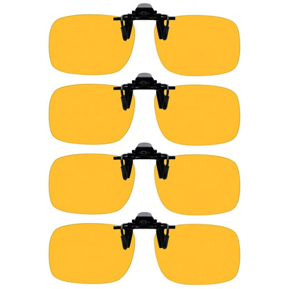 4 Pack Polarized Clip-on Flip up Night Driving Glasses JQ3 (58MMX40MM)eyekeeper.com