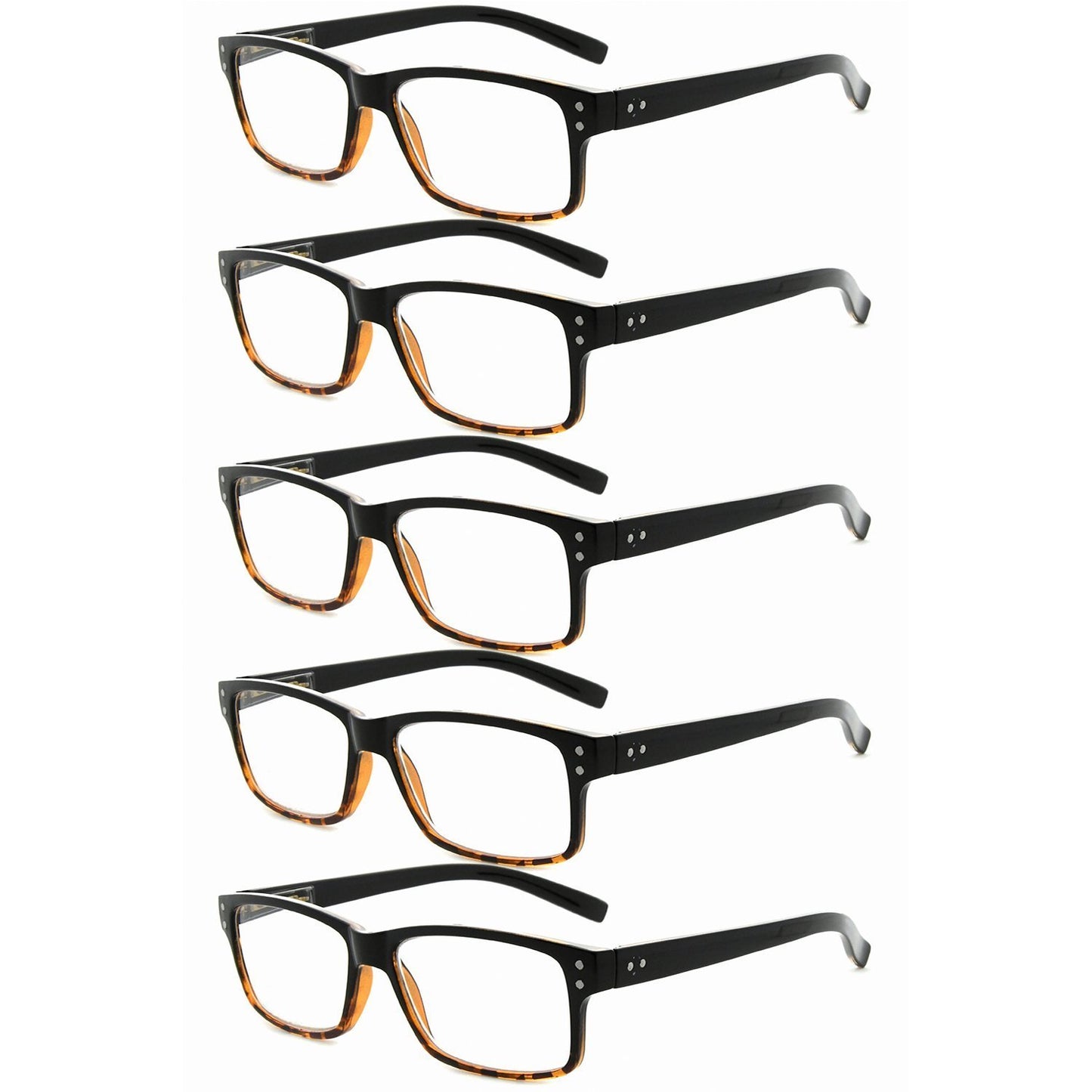 5 Pack Reading Glasses Classic Style for Men Women R032-A