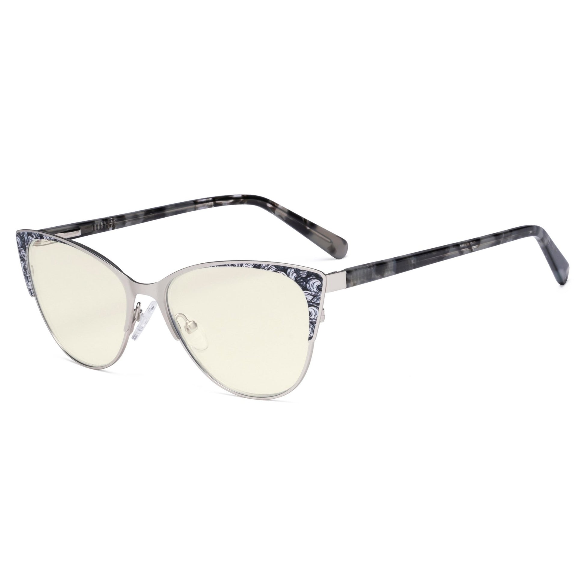 Butterfly Design Computer Eyeglasses Silver LX19044-BB40