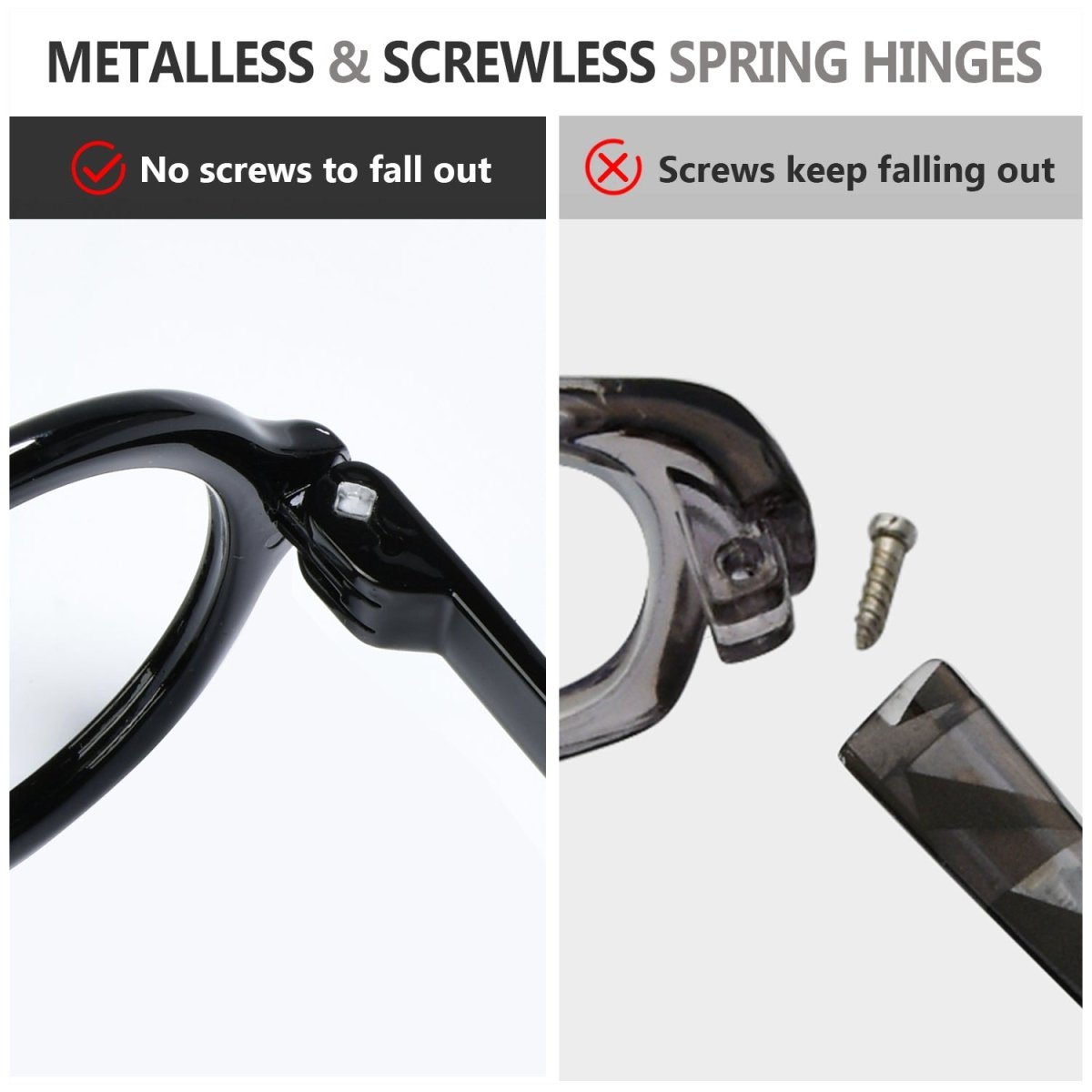 Oversized 6 Pack Screwless Metalless Round Reading Glasseseyekeeper.com